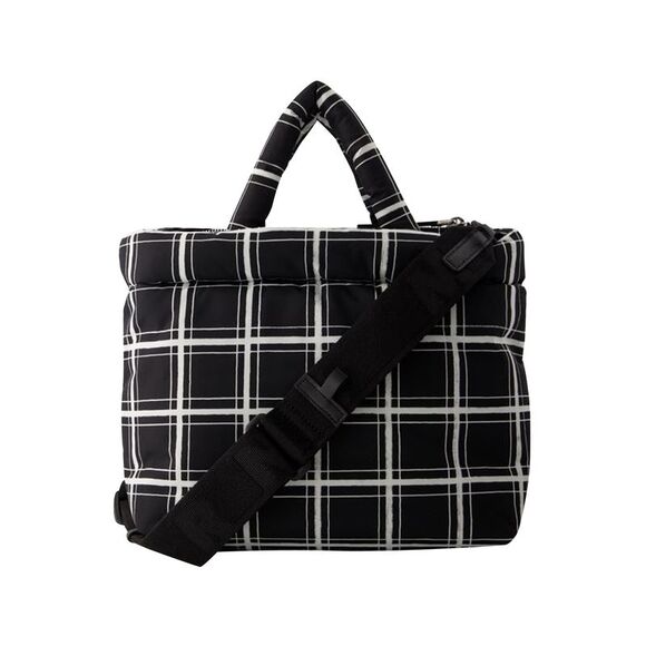 Ew Nylon Print Tote Bag - Marni - Leather - Black - Picture 3 of 4
